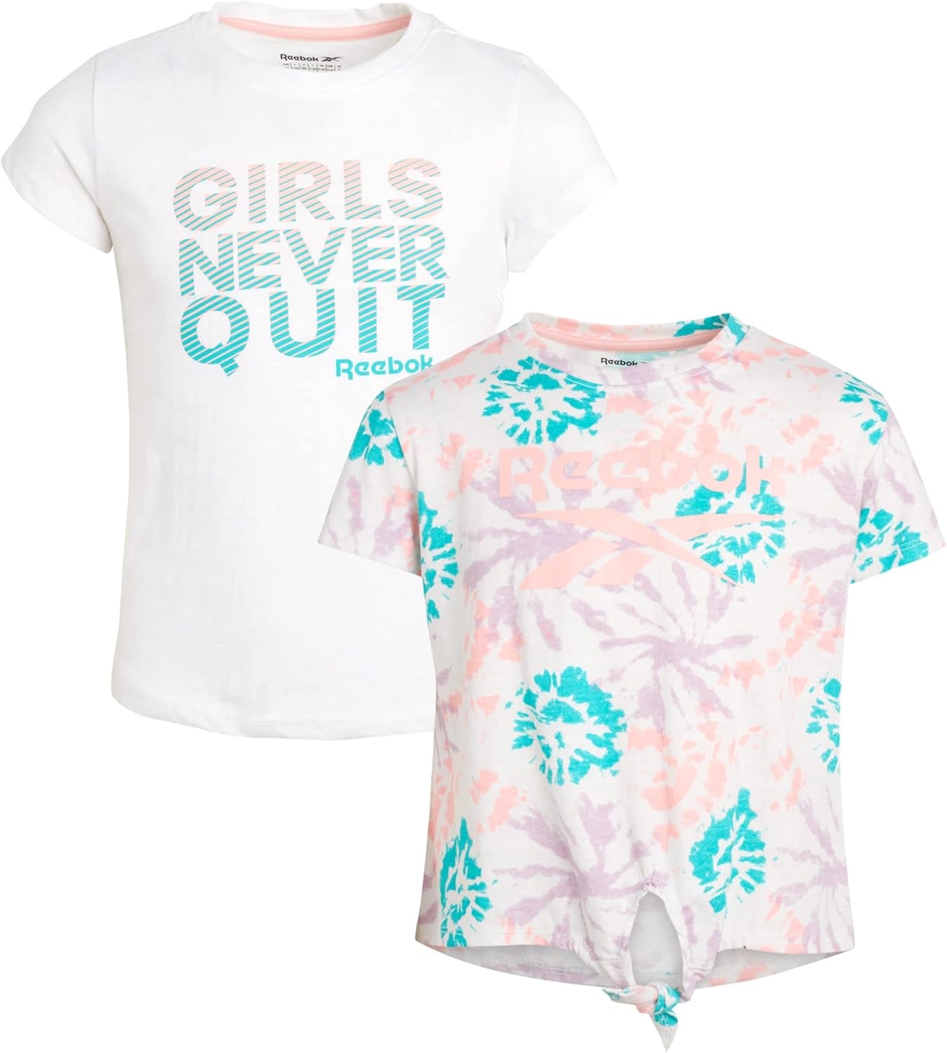 Girls' T-Shirt - 2 Pack Short Sleeve Fashion Tee Kids Clothing Multipack