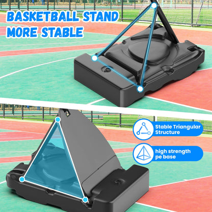 Basketball Hoop with Basketball for Kids Adults 33", Adjustable Height 5-8.5' Portable Pool Basketball Goal Outdoor Indoor