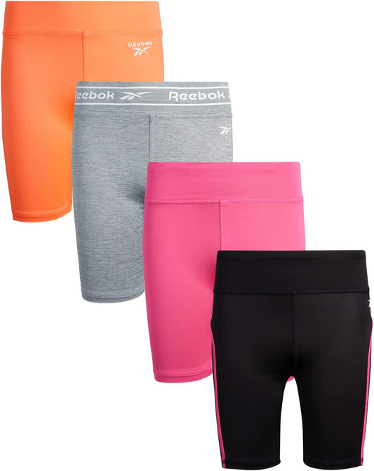 Girls’ Active Bike Shorts – Performance Bermuda Yoga Running Bike Shorts (7-16)